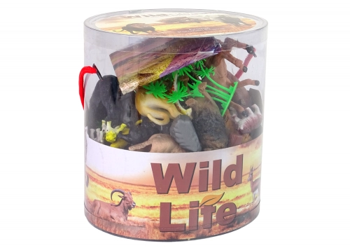 Large Figure Set Wild Animals Safari + Accessories 34 Elements