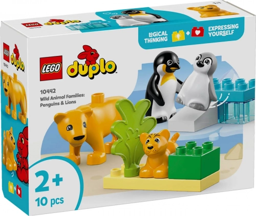LEGO Duplo Town Rodziny Dzikich Zwierząt: Pingwiny I Lwy 10442