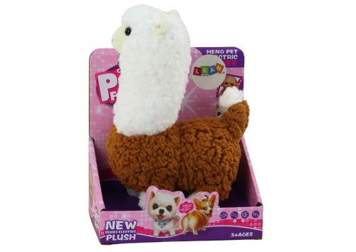 Llama Interactive Pet Brown Alpaca Walks Game 23 cm