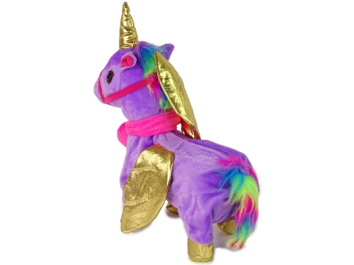 Mascot Horse Interactive Unicorn Purple Golden Wings