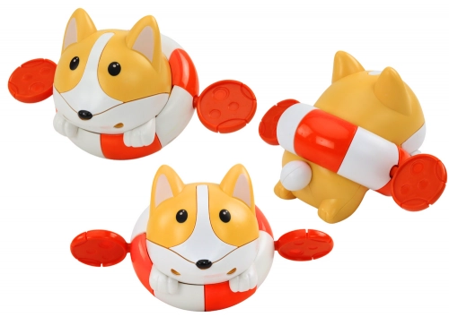 Mechanical Bath Toy Wind-Up Fox in a Wheel