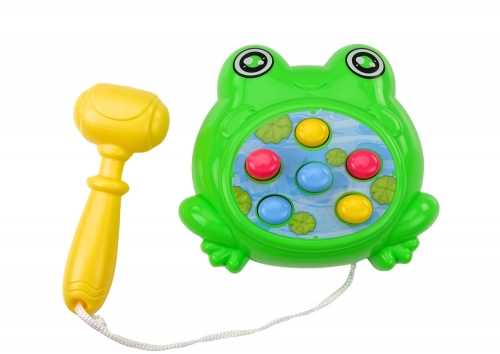 Mini Game Wac A Mole Frog Hammer On A String, green
