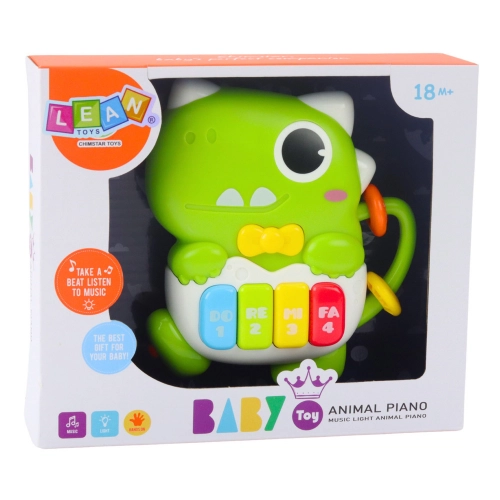 Mini Piano for Toddlers Dinosaur Green Lights and Sounds