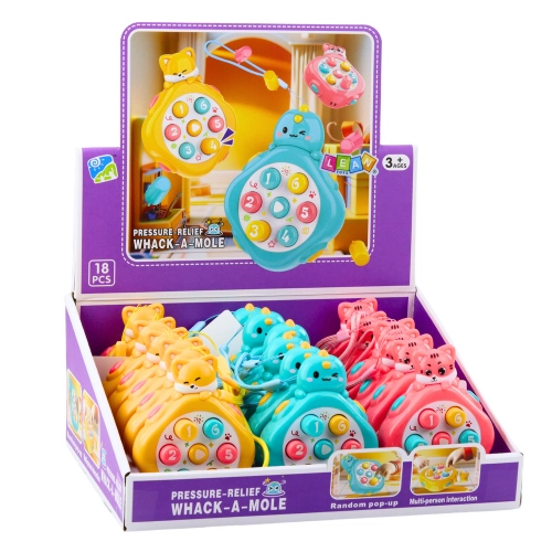 Mini Whack-A-Mole Skill Game Animals Numbers Colored Mix