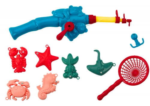 Multifunctional Table 4in1 Blocks Fishing Drawing Blue