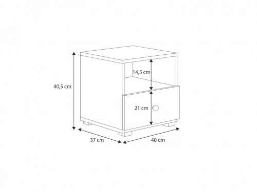 Naktsskapītis EMI handle white