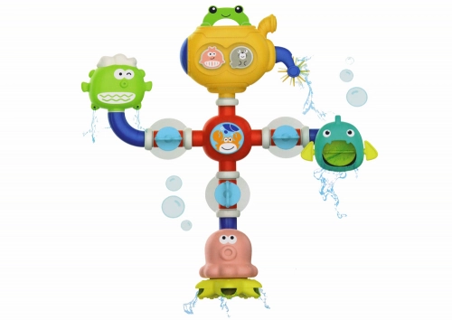 Overflow Bath Water Toy Robot Suction Cups
