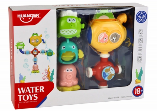 Overflow Bath Water Toy Robot Suction Cups