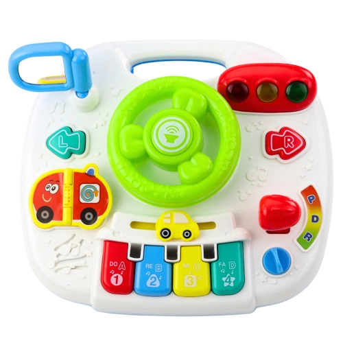 Panel Interactive Table Educational Steering Wheel 2in1 Lights Sounds