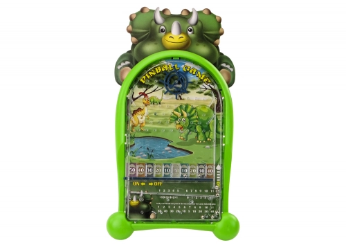 Pinball Arcade Game Dinosaurs Stand Green
