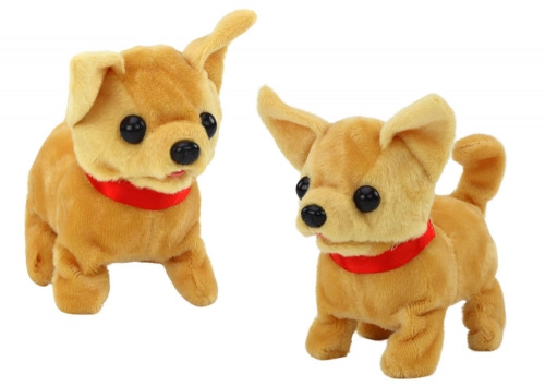 Plush Interactive Dog Animal Beige