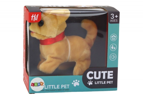 Plush Interactive Dog Animal Beige