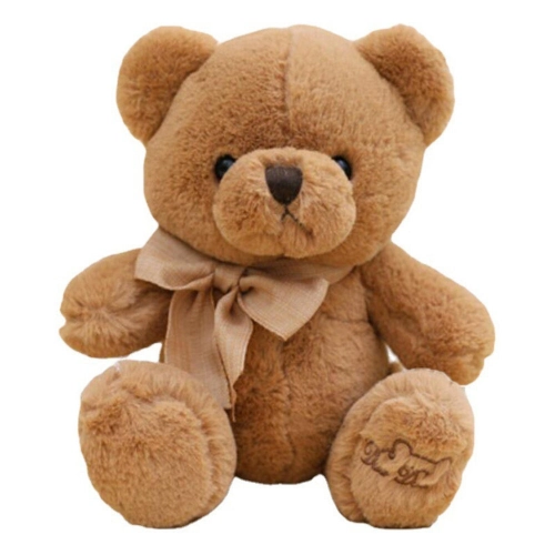 Plush Mascot Cuddly Toy Big Teddy Bear With Bow Brown 40cm