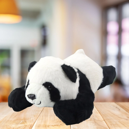 Plush Mascot Cuddly Toy Lying Panda Black and White 30cm