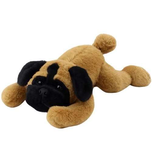 Plush Toy Cuddly Toy Pug Dog Lying Brown 40cm