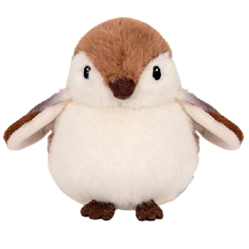 Plush Toy Sparrow Bird Brown 12cm