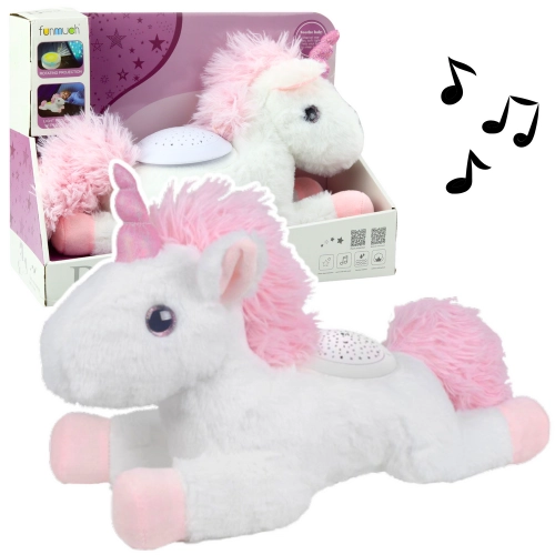 Plush Unicorn Sleeping Cuddly Toy Projector Sound