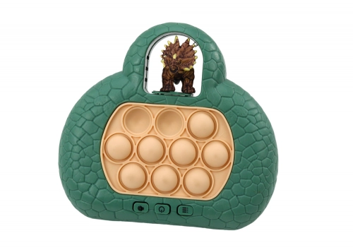 Pop It Dinosaur Arcade Game Console 4 Game Modes Green