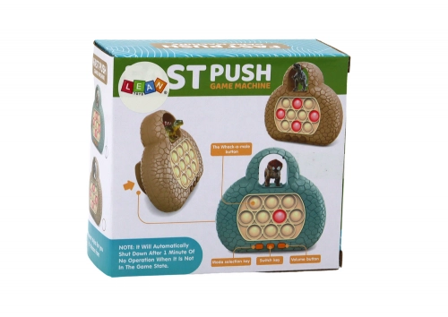 Pop It Dinosaur Arcade Game Console 4 Game Modes Green