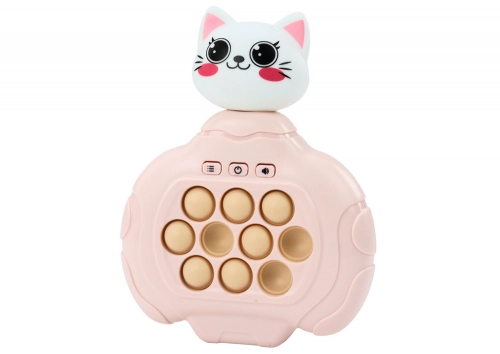 Pop-It Kitty Game Pink Arcade Console Vibration Sensory Pad