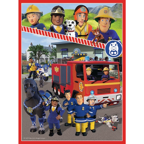 Puzzle - 2in1 + memos - Fireman Sam's Team Trefl 93334