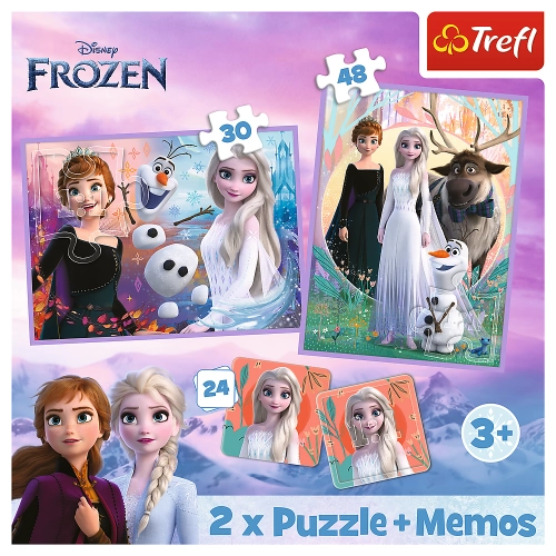 Puzzle - 2in1+memos  Princesses in their land - Disney Frozen 2 93335
