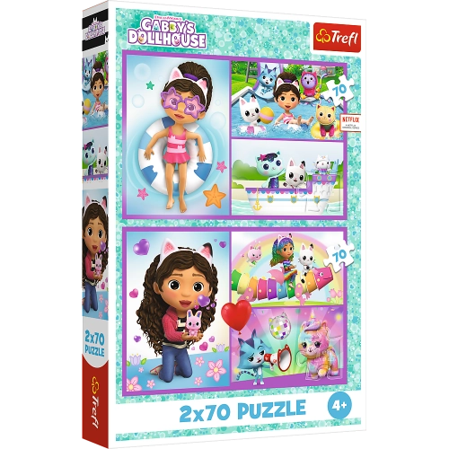 Puzzle - 2x70 - Play with Gabby Trefl 34438