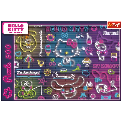 Puzzle - 500 - Neon Hello Kitty Trefl 37523