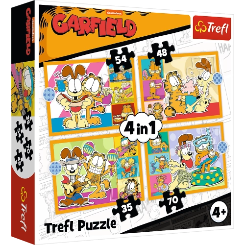 Puzzle 4-in-1 – Garfield Loves Lasagna – Trefl 34673