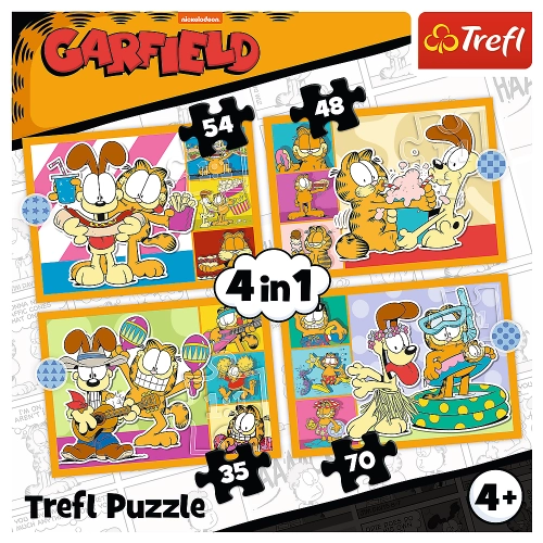 Puzzle 4-in-1 – Garfield Loves Lasagna – Trefl 34673