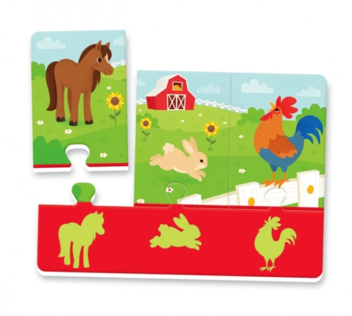 Puzzle Animals and Their Shadows Play and Learn Polish Language Clementoni 50762