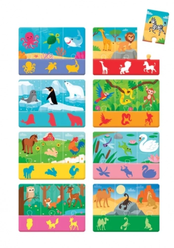 Puzzle Animals and Their Shadows Play and Learn Polish Language Clementoni 50762