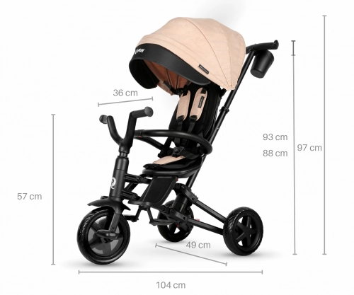 Qplay Nova Niello Khaki Трёхколёсный велосипед