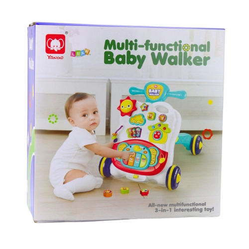 Ride-on Pusher Interactive Educational Table Panel 3in1 Blue