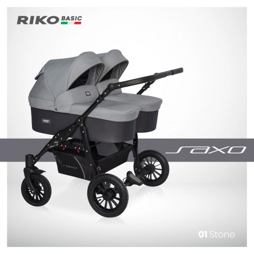 Riko Basic Saxo 02 Stone Dvīņu rati 2in1