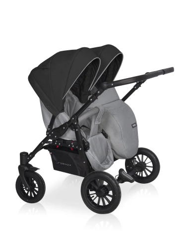 Riko Basic Saxo 05 Grey Fox Dvīņu rati 2in1