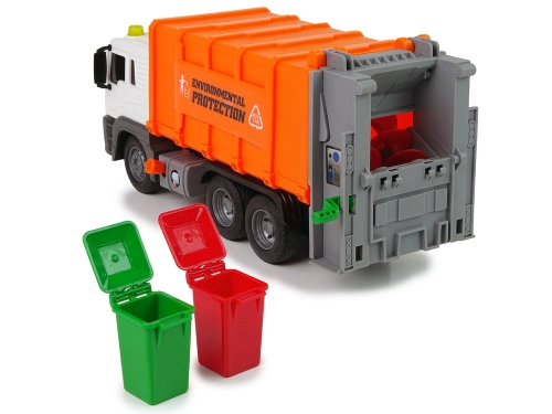Rubbish Truck Friction Drive Sound Effects Orange 1:16 Segregation