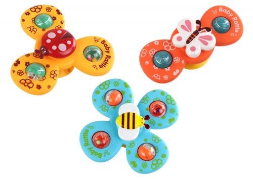 Sensory Toy Spinners Ladybug Bee Butterfly Suction Cups