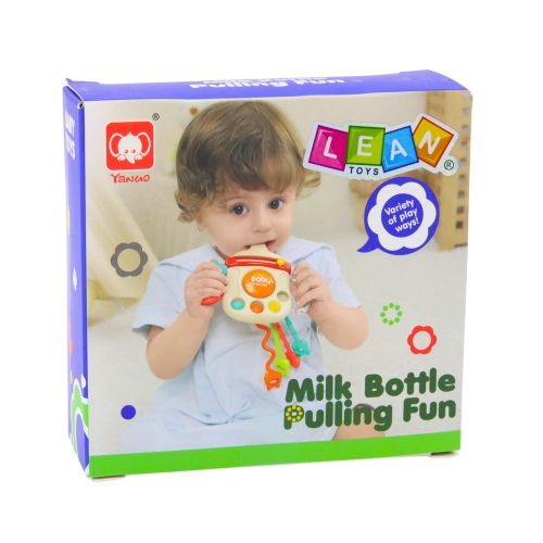 Sensory Toy Teether Rattle For Toddler Bottle 3in1