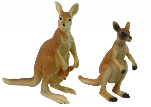 Set of 2 Figures Kangaroo with two cubs Animals of the World Series