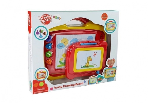 Set of 2 Magnetic Table with Stamps Blue and Yellow