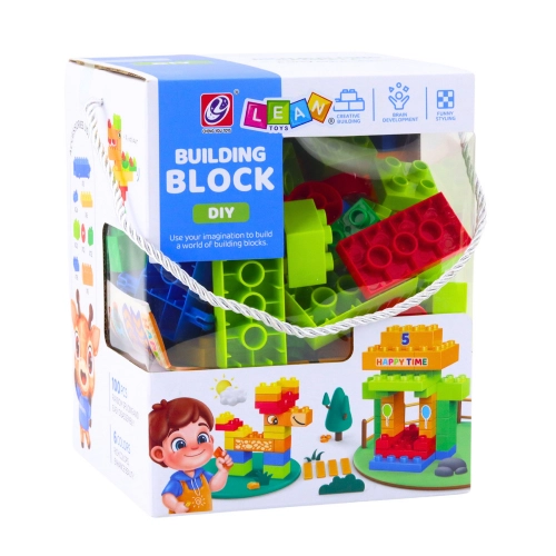 Set of 3D Colorful Construction Blocks 100 pcs.