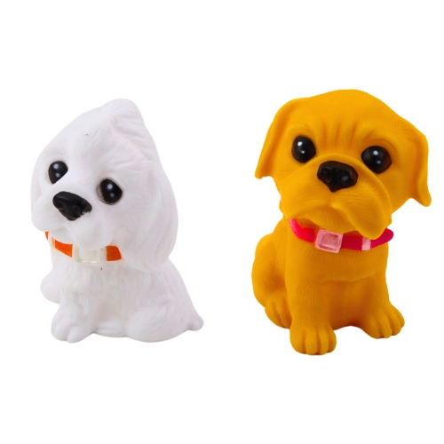 Set of Figures Cute Dogs Puppies Rubber 8cm 6pcs