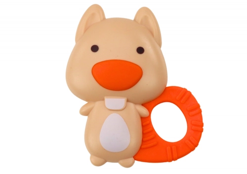 Set of Rattles, Teethers, Colorful Pastel Animals, 4 Pcs