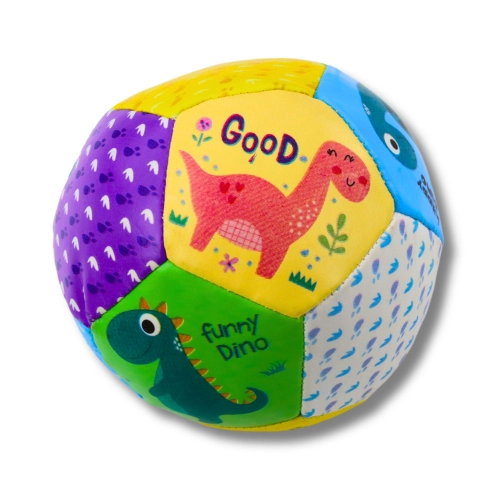 Set of Soft Balls with Dinosaurs Colorful 9cm 3pcs