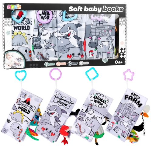 Set of Soft Educational Sensory Books for Toddlers 4pcs