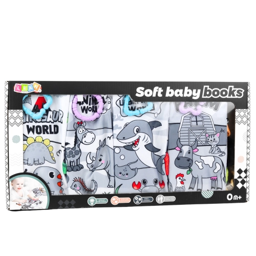 Set of Soft Educational Sensory Books for Toddlers 4pcs