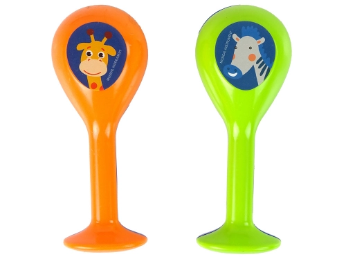 Set of Two Rattles Maracas Animals