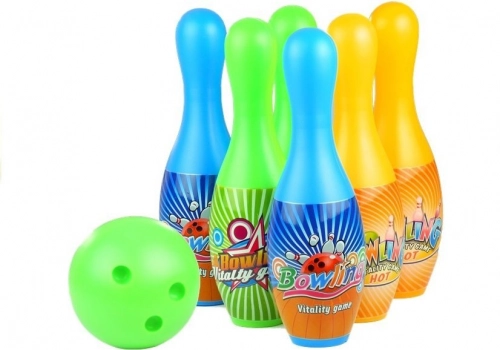 Set to Bowling 6 Bowling Pins + Bowling Ball Sport Game