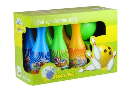 Set to Bowling 6 Bowling Pins + Bowling Ball Sport Game